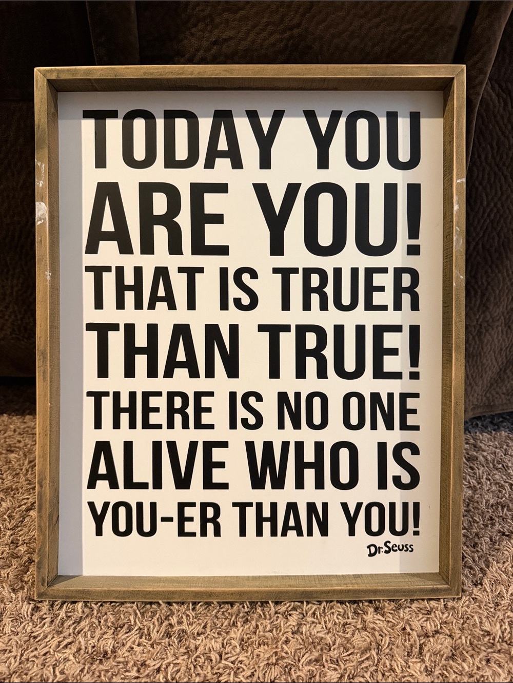 Dr. Seuss Black and White Inspirational Quote Wall Art